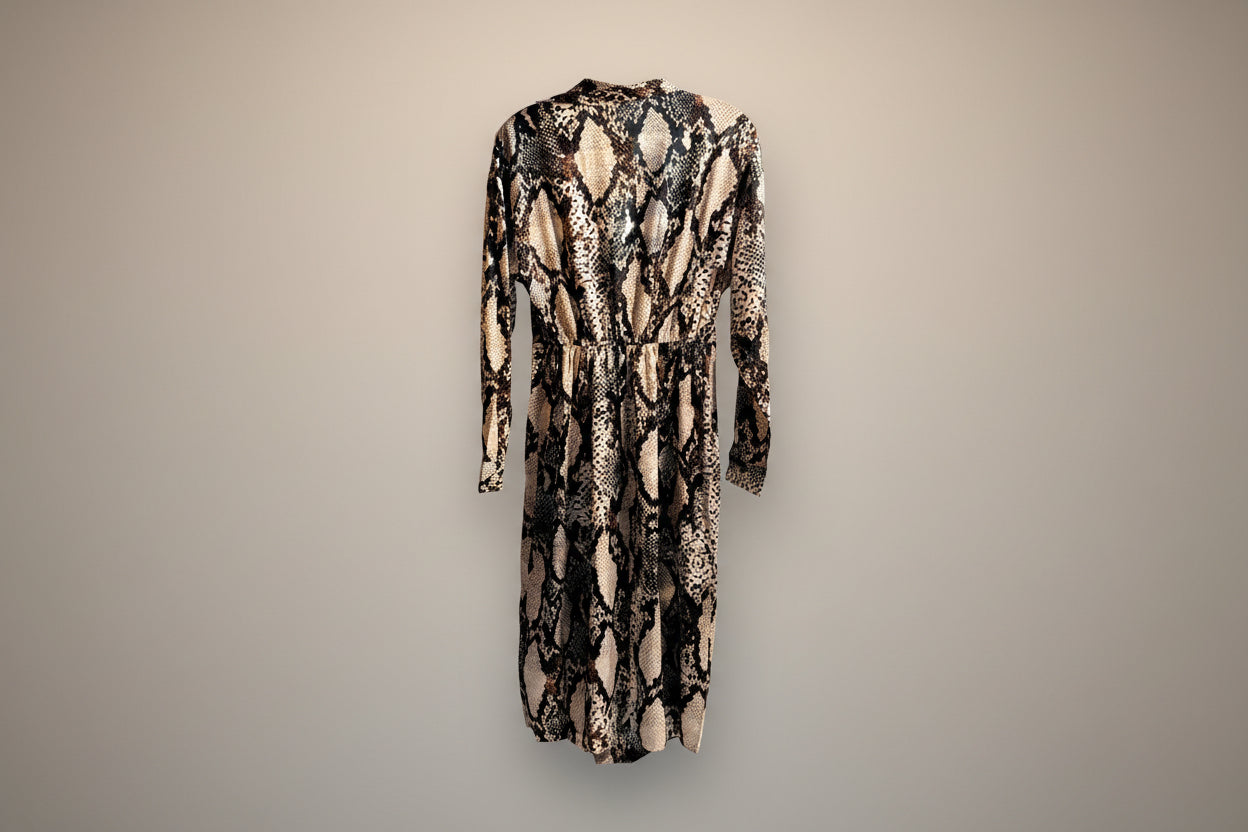 NEW!! Express Snake Print along Sleeve Dress M
