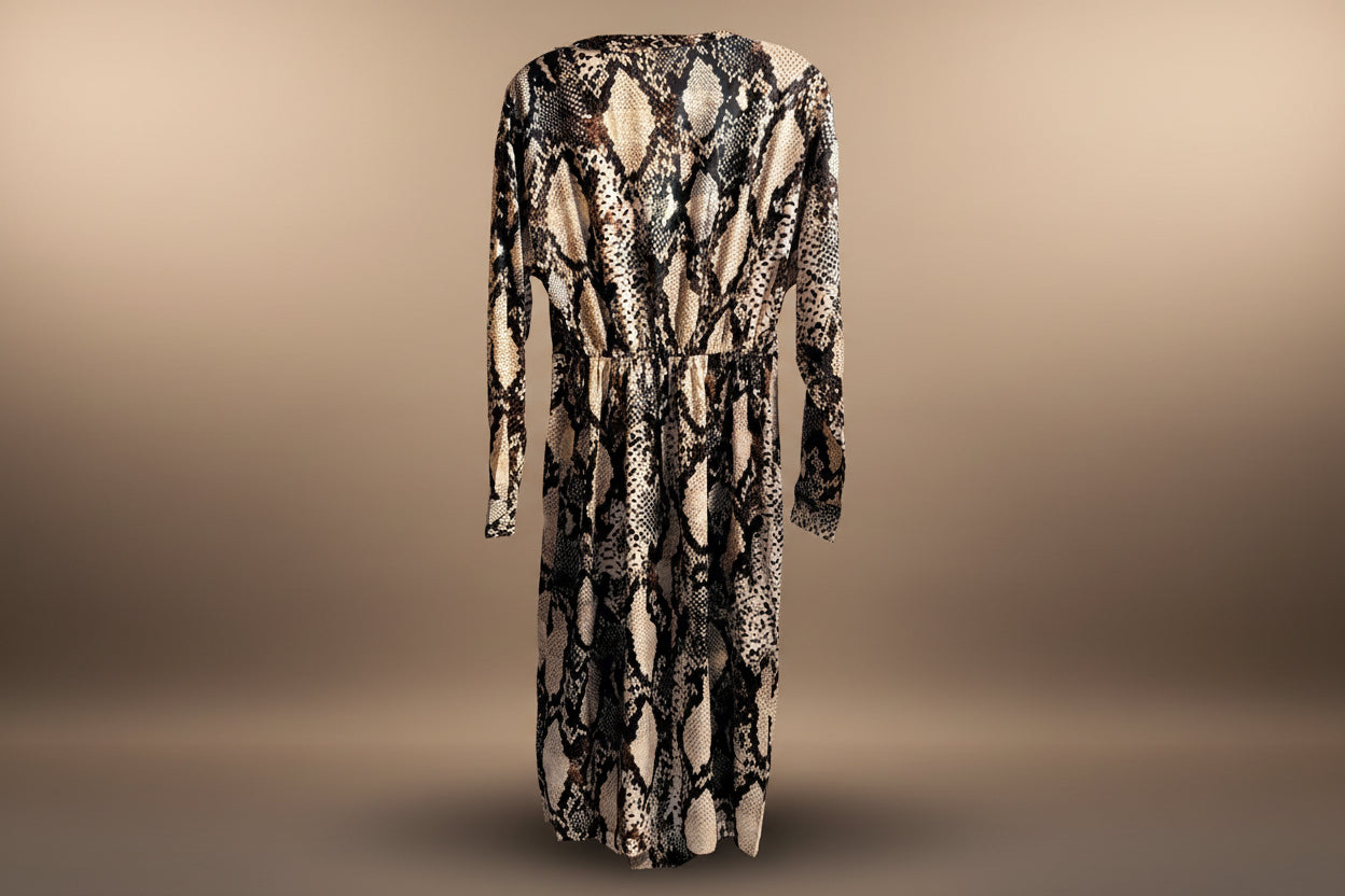 NEW!! Express Snake Print along Sleeve Dress S