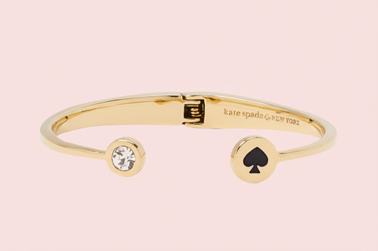 NEW!! Kate Spade Gold Plated Bangle (Black heart Design)