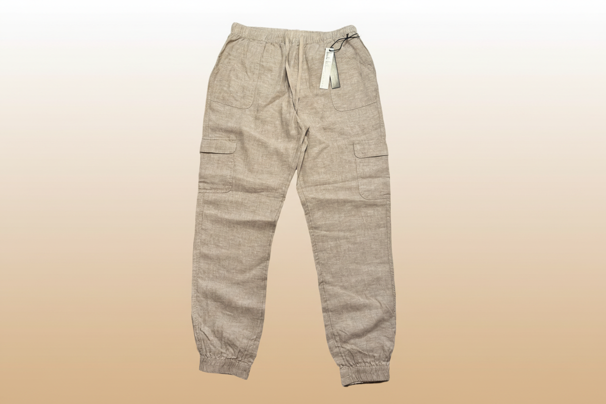 NEW!! Nicole Miller Women 100% Linen Pants Size (L)