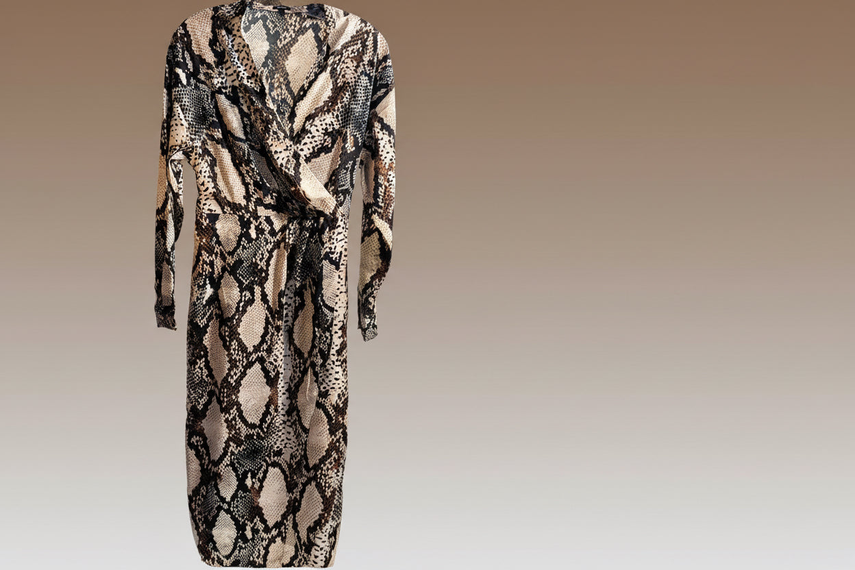 NEW!! Express Snake Print along Sleeve Dress S