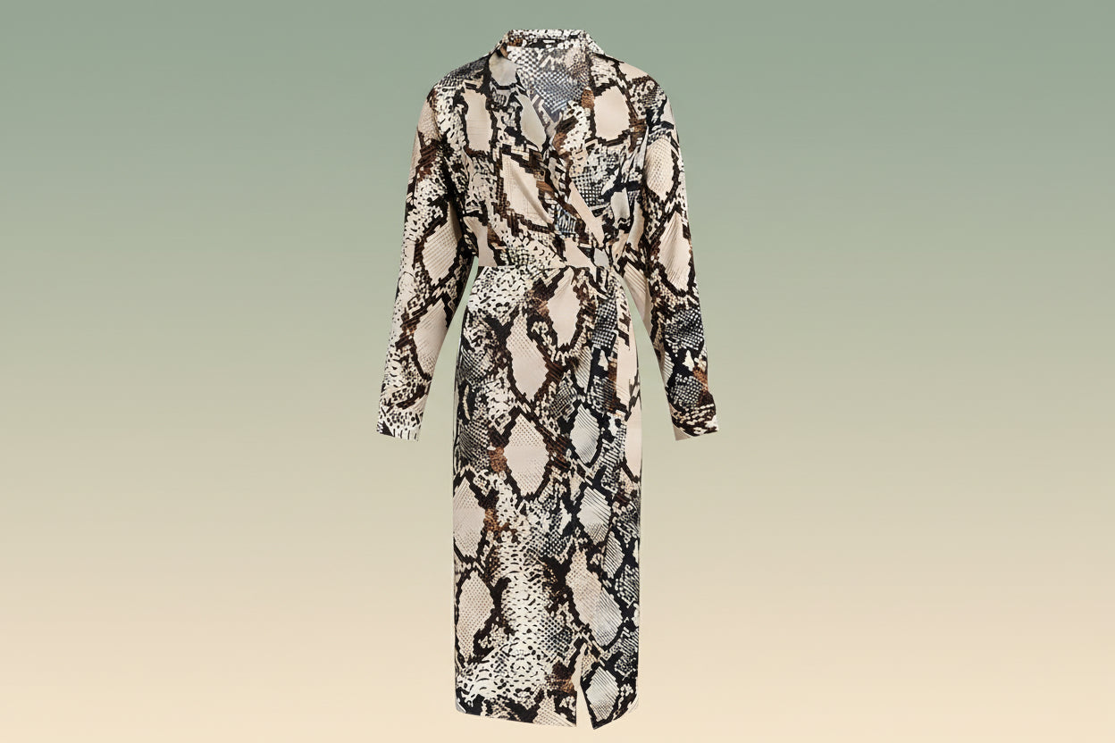 NEW!! Express Snake Print along Sleeve Dress M