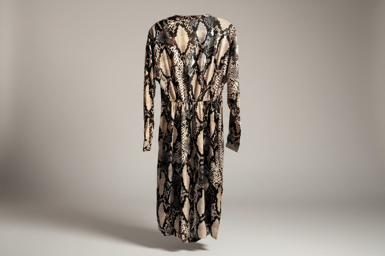 NEW!! Express Snake Print along Sleeve Dress L