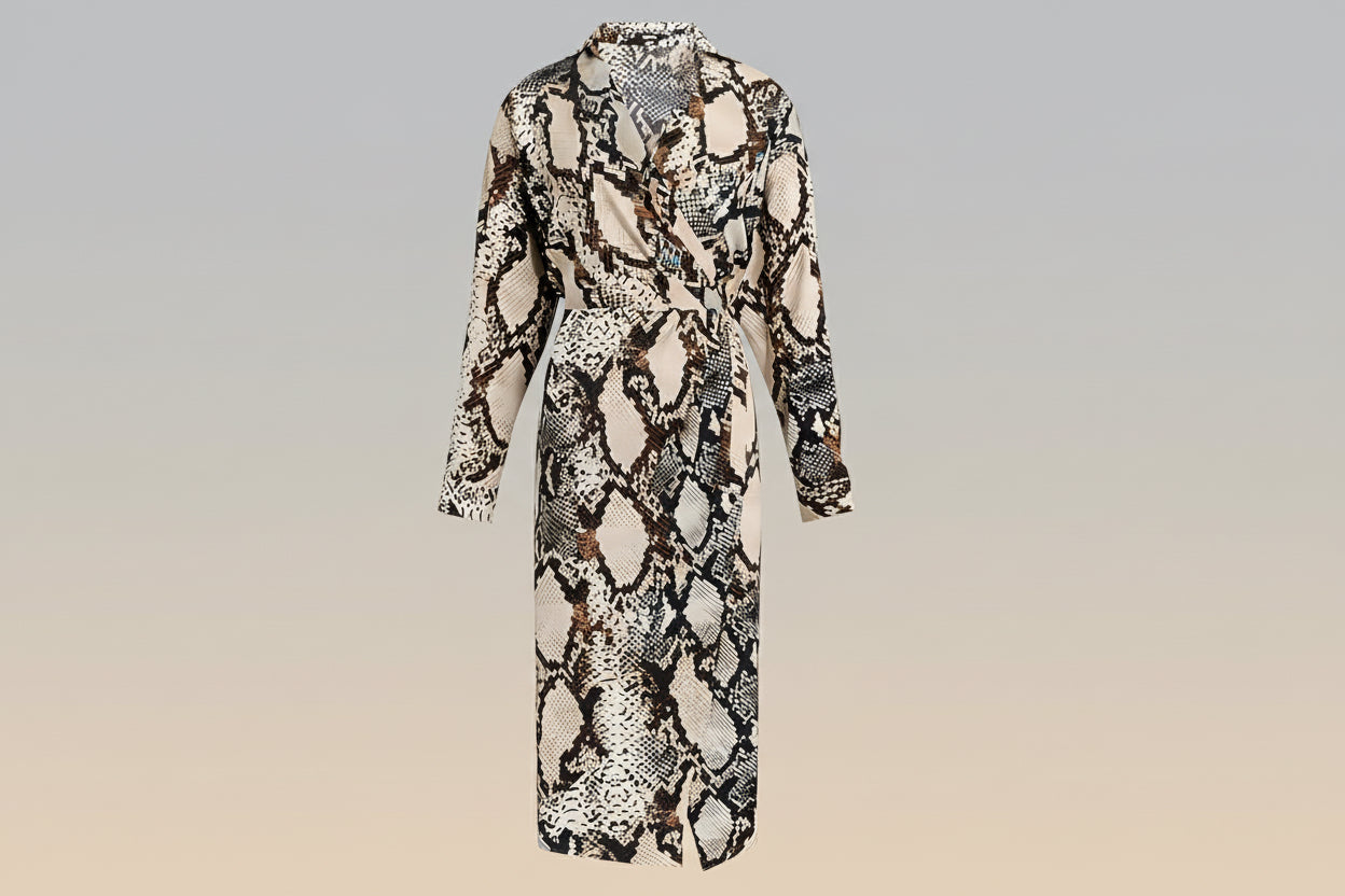 NEW!! Express Snake Print along Sleeve Dress S