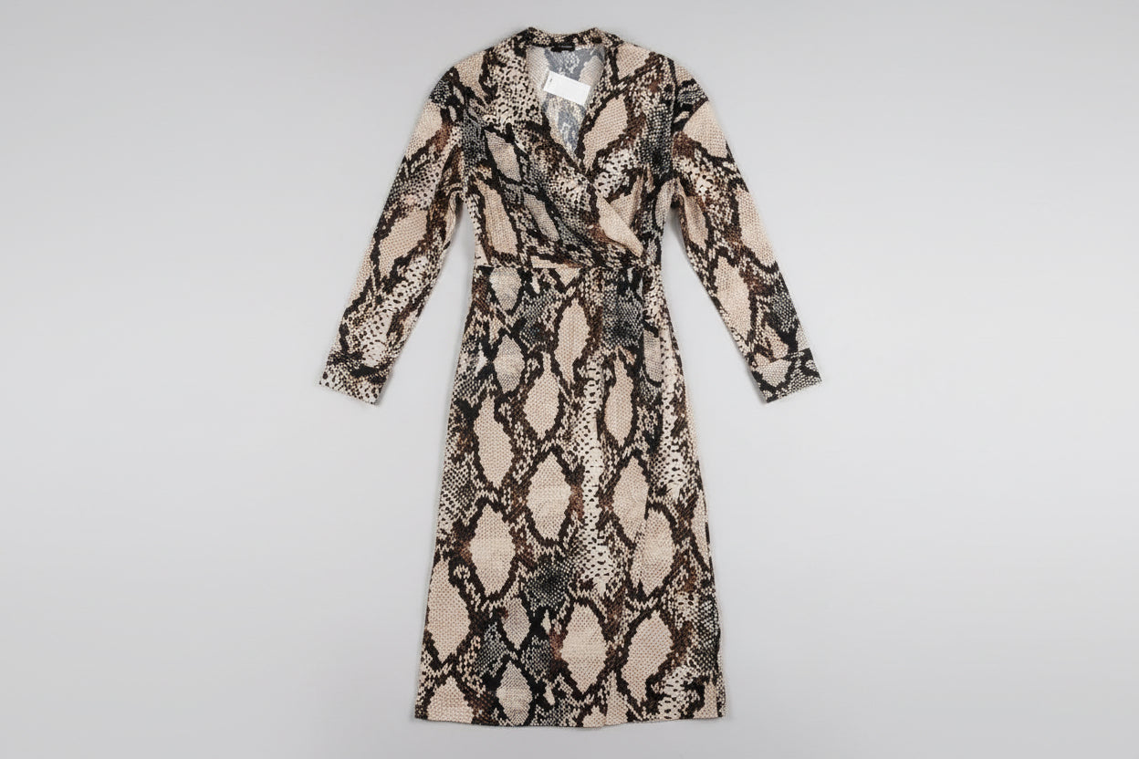 NEW!! Express Snake Print along Sleeve Dress L