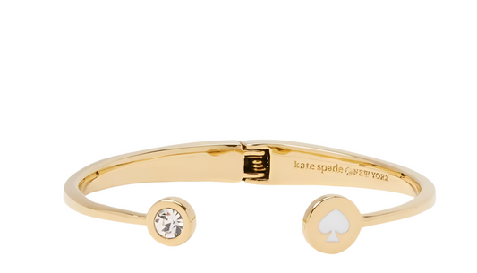 NEW!! Kate Spade Gold Plated Bangle ( White heart design)
