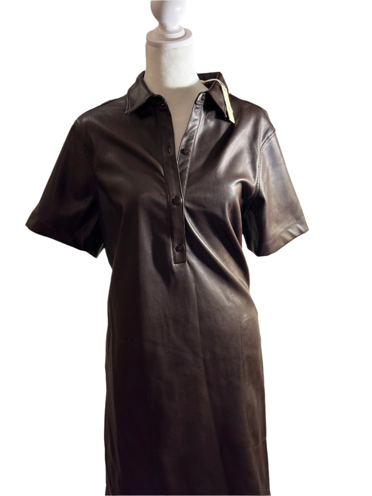 NEW!! Women Faux Leather Dress XL