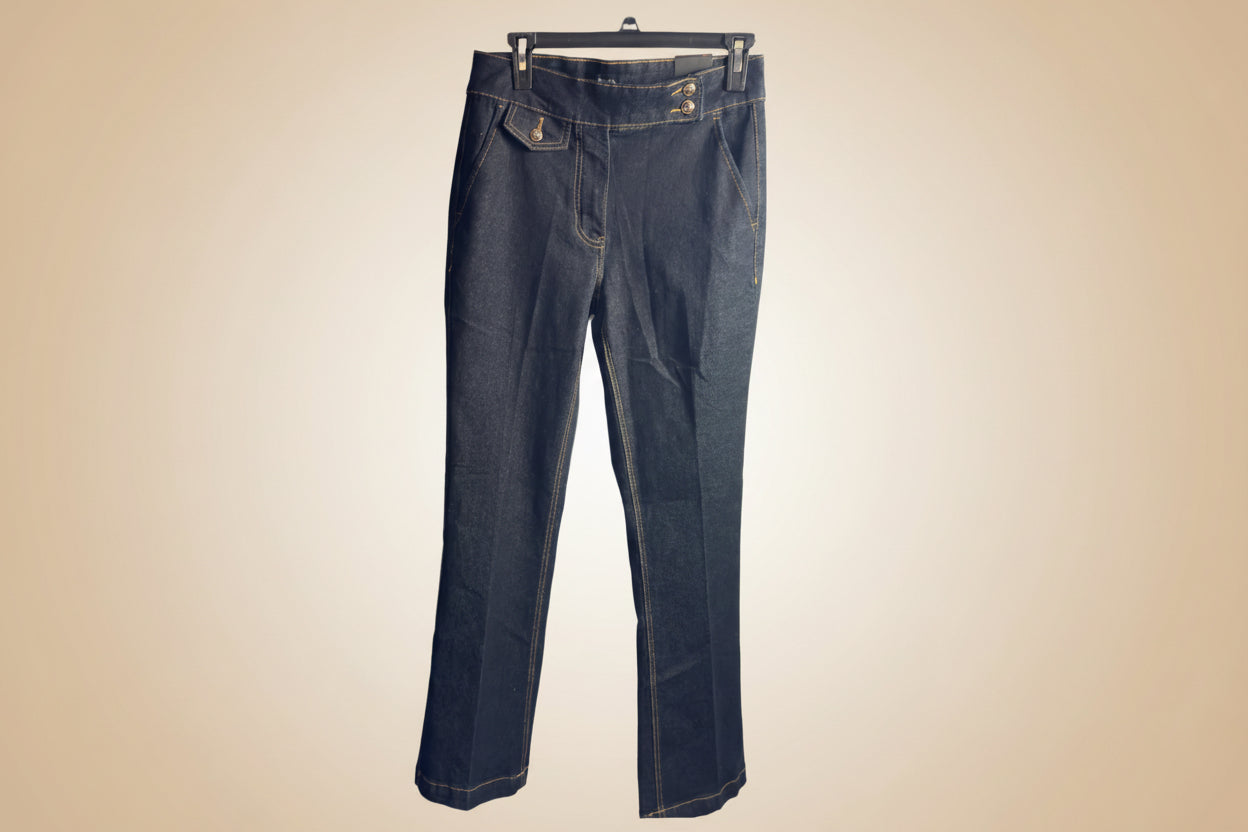 NEW!! Nicole Miller Women  Dark Blue Denin Jeans  Size (6)