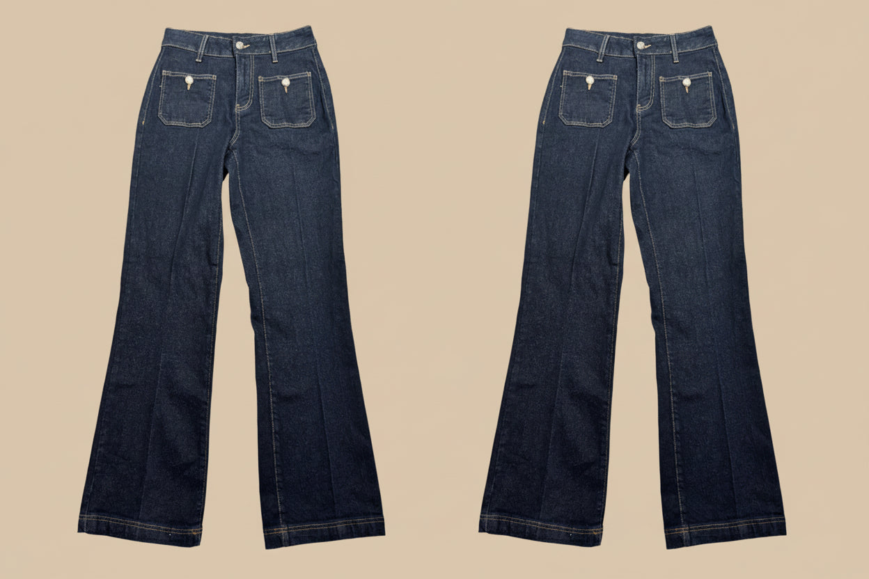 NEW!! Nicole Miller Women Slim Long Flare Pants Size (2)
