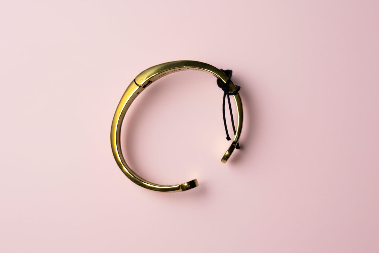 NEW!! Kate Spade Gold Plated Bangle (Black heart Design)